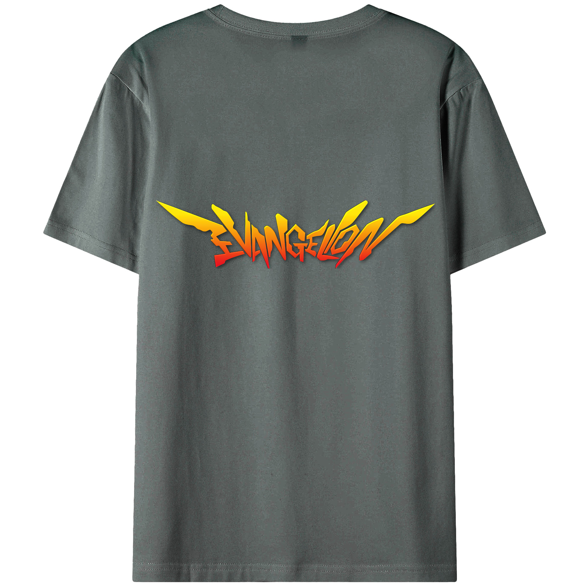 （画像用） EVA 新世紀エヴァンゲリオン 綿100％ メンズ半袖Tシャツ（バックプリント） 通気性